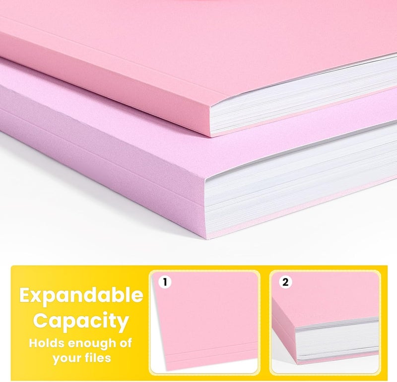 SUNEE File Folders, 30 Pack Manilla Folders 8.5 x 11, Colored File Folders Home Office School Supplies for Documents Files Paper, 6 Bright Colors - Image 5